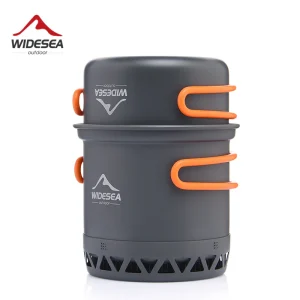 Popote de Camping WIDESEA – Ensemble Pot + Bouilloire 1,3L / 2,3L