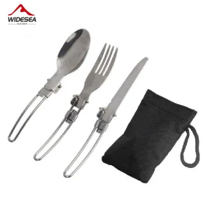 Ensemble de couverts pliables inox 3 pièces
