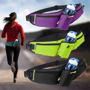 Sac Banane de Sport Unisexe avec Porte-Bouteille – Étanche, Multi-Poches