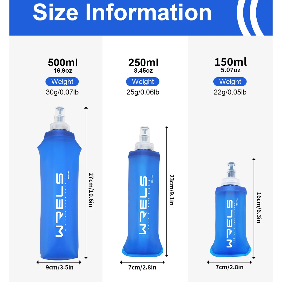 Bouteille d’eau pliable WRELS en TPU – Image 5
